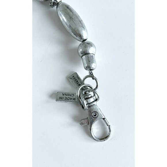 Chico's Parker Silver-Tone Coin Dangling Charms Chain Belt Size M Boho Gypsy - Picture 7 of 11